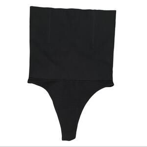 Tummy Control Black High Waisted Thong Underwear Size Medium